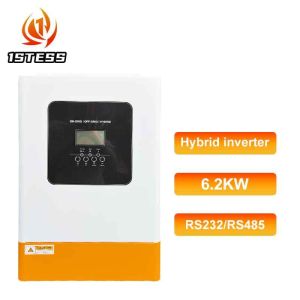 High Capacity 48V 5.5kW 6.2kW Single Phase Hybrid Solar Inverter Off Grid Pure Sine Wave MPPT 500V Input For Home Backup Power Supply