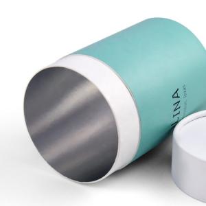 Recyclable Paper Composite Cans 150mm Height Stamping UV Coating