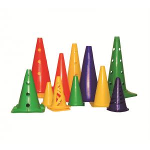 China PP Football Training Cone With Multiple Color Options And Custom Logo supplier