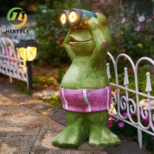 China Solar Frog Light Outdoor Resin Animal Decoration Resin Crafts Garden Yard Garden Landscape Decorative Lights supplier