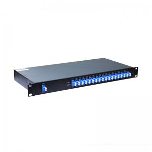 1U 19in Rack Mount WDM Mux Demux LC Dual Fiber 18 Channel