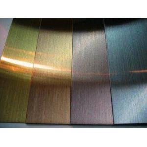 China 201 /304 Stainless Steel Sheet hairline finish with black/bronze/rose PVD color supplier