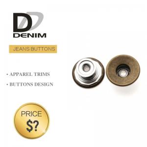 China Classic Anti Brass Denim Metal Buttons , Denim Jeans Trousers Button supplier