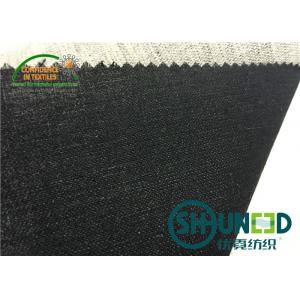 Black Hair Interlining Fabric Interfacing Heavy Weight For Men's Suit