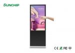 65 Inch Interactive Touch Screen Digital Signage Stand Alone With CMS Software