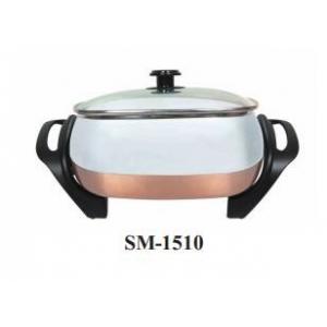 12 Inch 1800W Nonstick Frying Pan With Glass Lid CE Certificated