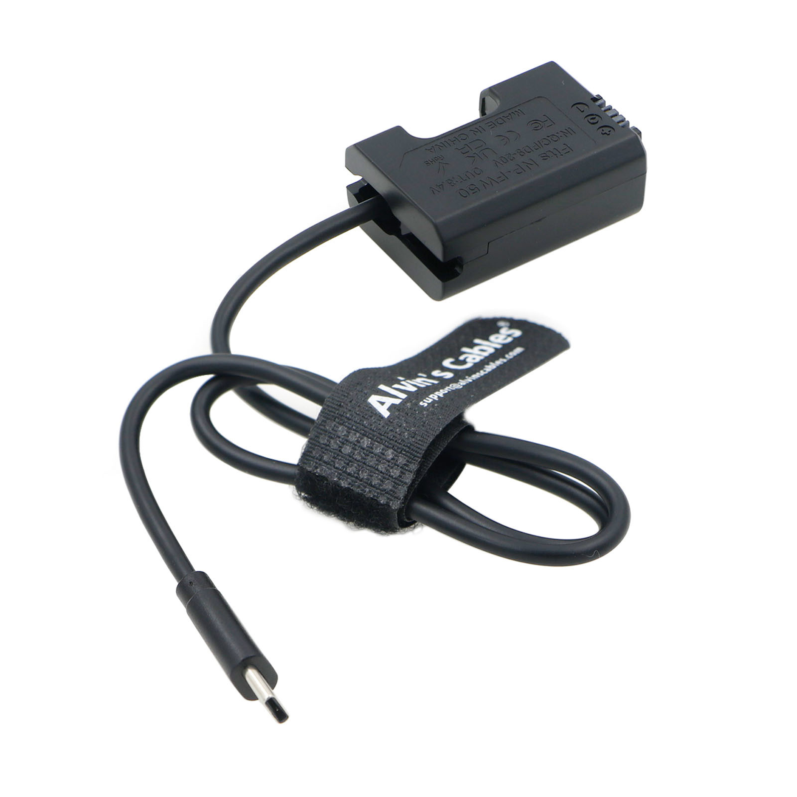 China NP-FW50 batterie factice vers câble d'alimentation USB-C type-C PD QC pour les appareils photo Sony A6000/A6500/A6300/A7R/A7/A33/A35/A37/A55/A7S supplier