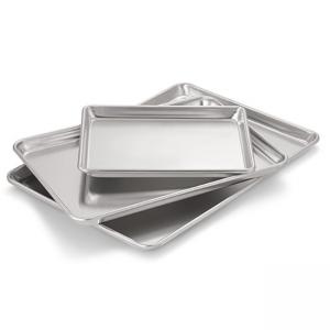 China Non - Stick Rectangle Aluminium Baking Tray , Bakers Half Sheet Baking Pan supplier