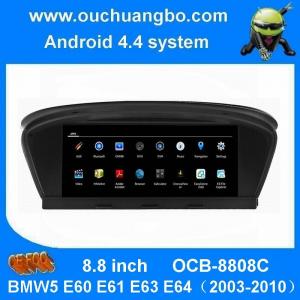 China Ouchuangbo car dvd gps nav stereo android 4.4 BMW5 E60 E61 E63 E64（2003-2010 support HD video bluetooth music supplier