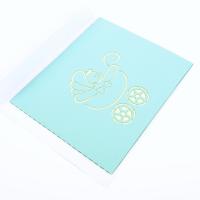 China Baby Pram 3D Pop Up Greeting Card With White Envelope CMYK Color Offset Printing on sale