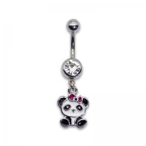 Panda Pendant Belly Button Piercings Jewelry Silver Color Plated OEM ODM