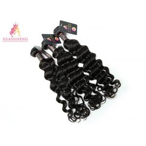 China Double Drawn Loose Wave 100 Brazilian Human Hair Bundles / Weft Hair Extensions supplier