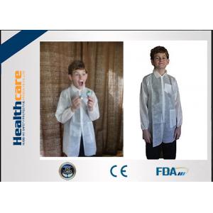 Long Sleeve Light Weight Disposable Lab Gowns / Disposable Visitor Coats For Children