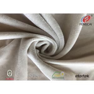 Short Piles Lycra Spandex Velvet Fabric , Elastic Brushed Tricot Fabric