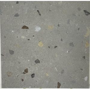 China Polished Terrazzo Porcelain Tile Dark Grey 600 X 600mm Cracking Resistant supplier
