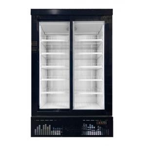 High Efficient Shop Sliding Door Frozen Food Display Freezer Built In System