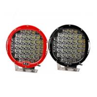 China 185W 9 Inch Led Car Spotlights IP 68 Round Led Spot Light Fixtures For Optional Color Black, Red, Bule, Yellow on sale