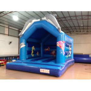 China Lovely Dolphins Kids Inflatable Bounce House With Dolphins Modelings wholesale