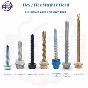 China ISO Standard Black Yellow ZINC Finish Self Drilling Tek Screw for Sheet Metal Roofing supplier
