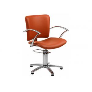 China Cheveux en acier à extrémité élevé de salon d'étoile dénommant des chaises avec le repos de main en métal, couleur orange supplier