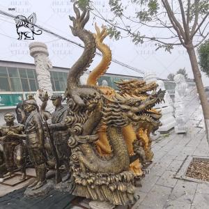 China Chinese Bronze Dragon Statue Casting Metal Sculpture Fountain Garden Decoration Large supplier