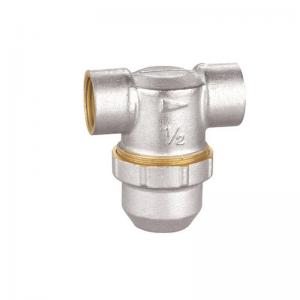 Customized Brass Filter Valve Sand Blast / Nickel Plated FT1004 For Water Filter