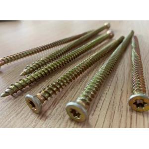T30 Torx Drive Countersunk Self Tapping Concrete Frame Fixing Screws, Cr6 Yellow  zinc plated
