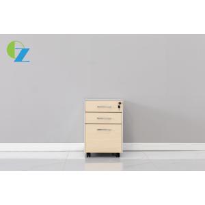 Wood Front Anti Tilt Device 3 Drawer Mobile Pedestal Cabinet With Pencil Tray