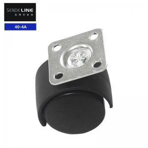 Black 40mm Office Chair Wheel Replacement Pulley For Smooth Movement