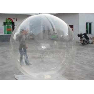 China Clear Transparent PVC 2m Dia Inflatable Aqua Ball / Water Ball With YKK Zipper supplier