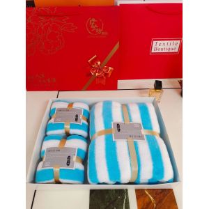 China 設計者の浴室のための厚いウォープ編み毛布カチオニックセット 3 in 1 タオル wholesale