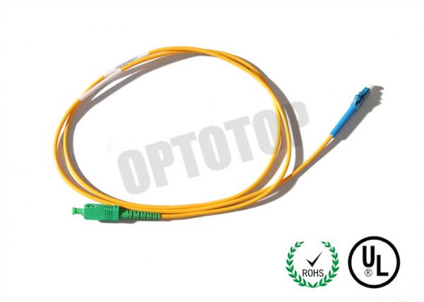 LC - cabo de remendo 1F da fibra ótica do conector do SC 3.0mm OFNR CORNING SMF