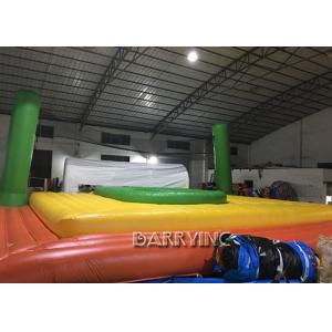 Spain Commercial Grade PVC Inflatable Beach Volleyball Bossaball Court For Bench