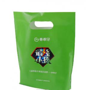 China OEM Die Cut Shopping Bag Lightweight Patch Handle Plastic Bag Waterproof supplier