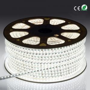 China 3528 60 Led High Voltage LED Strip Light , Indoor Bright White LED Rope Light supplier