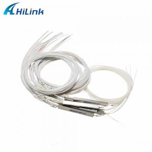 China Optical Fiber PLC Splitter WDM Solution 1*2/4 Steel Tube Type 0.9mm Bare Fiber Hilink supplier