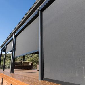 Suncreen Zip Track Blinds Customized Size Wind Proof Outdoor Roller Blinds
