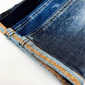13.5Oz Indigo Dyed Denim Cotton Polyester Blended Stripe Jeans Inner TianSL