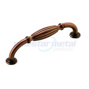 5" CC Brushed Copper Cabinet Handles And Knobs , Transitional Kitchen Cabinet Bar Pull Handles