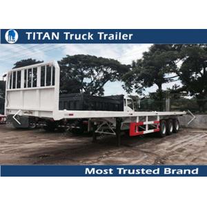 China 20 Foot 40 Foot 5th wheel flatbed container delivery trailer , shipping container trailers supplier