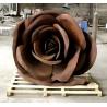 China Modern Flower Corten Steel Sculpture For Garden Decoration wholesale