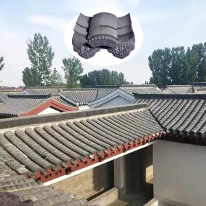Fireproof Courtyard Plain Clay Roof Tiles Graphic Design