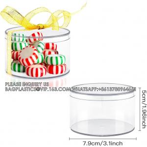 Clear Acrylic Plastic Boxes, 3.11x3.11x2 Small Plastic Box With Lid Transparent Clear Containers Display Boxes