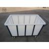 K700Kg Rotomolding Poly Box Truck , Flat Sided Bulk Heavy Duty Laundry Cart On