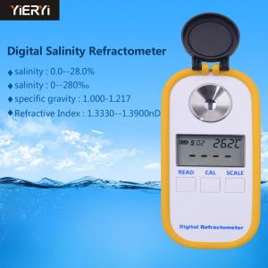 China Digital Display Brix Scale Refractometer / Salimeter Measurement Tool For Aquarium Seawater supplier
