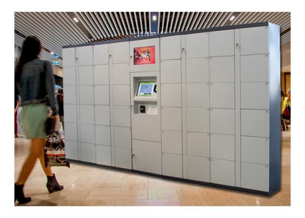 Indoor Airport Bus Station Pin Code Luggage Lockers With Cell Phone Charging
