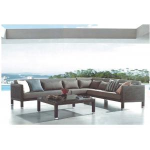 YLX-RN-012 Simple Noval Long Rattan Sofa with Rectangle Rattan Table