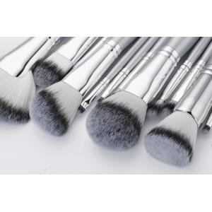 China Sliver Color Professional Makeup Brush Set / synthetic hair Cosmetic Brush Set supplier