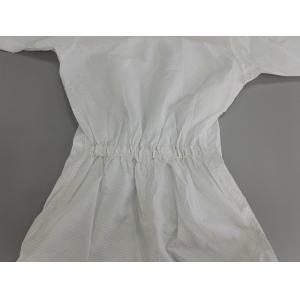 China Polyester Lightweight ESD Cleanroom Coverall  Long Sleeve White Size S - 5XL supplier
