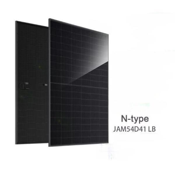 JA Solar Panel JAM54D41 LB Full Black Double Glass N-type Bifacial Solar Module 450w